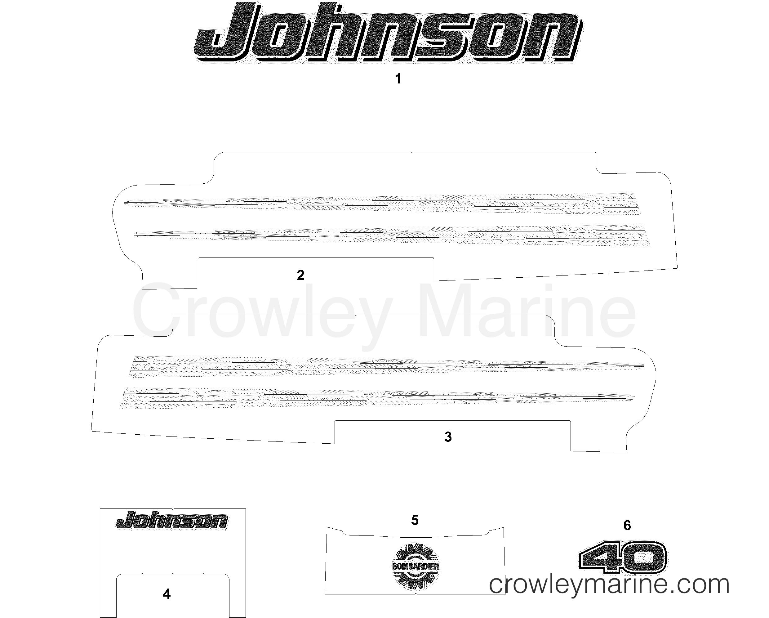 2003 Outboard 40 - J40RLSTD - DECALS