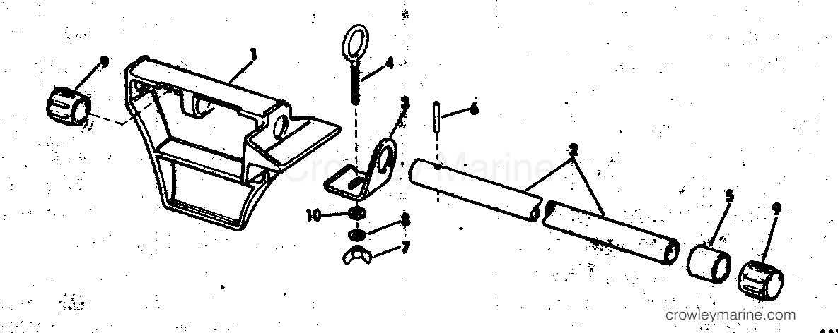 1973 Rigging Accessories - Miscellaneous - CANOE MOTOR BRACKET KIT