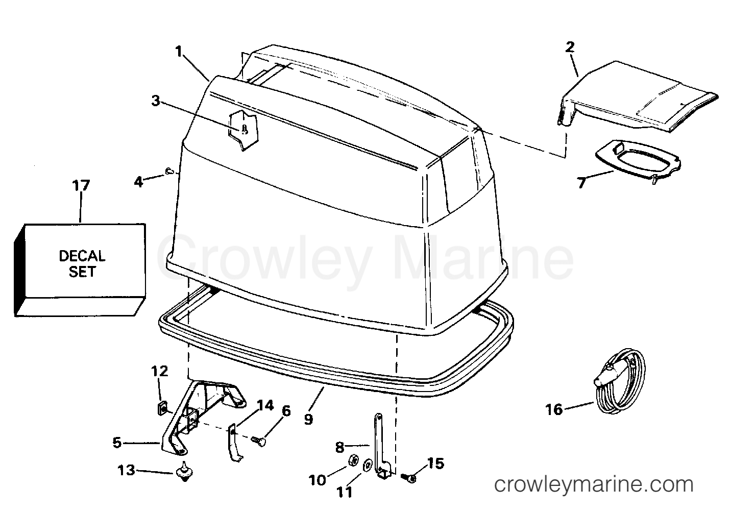 1996 Outboard 65 - SJ65WMLM - ENGINE COVER