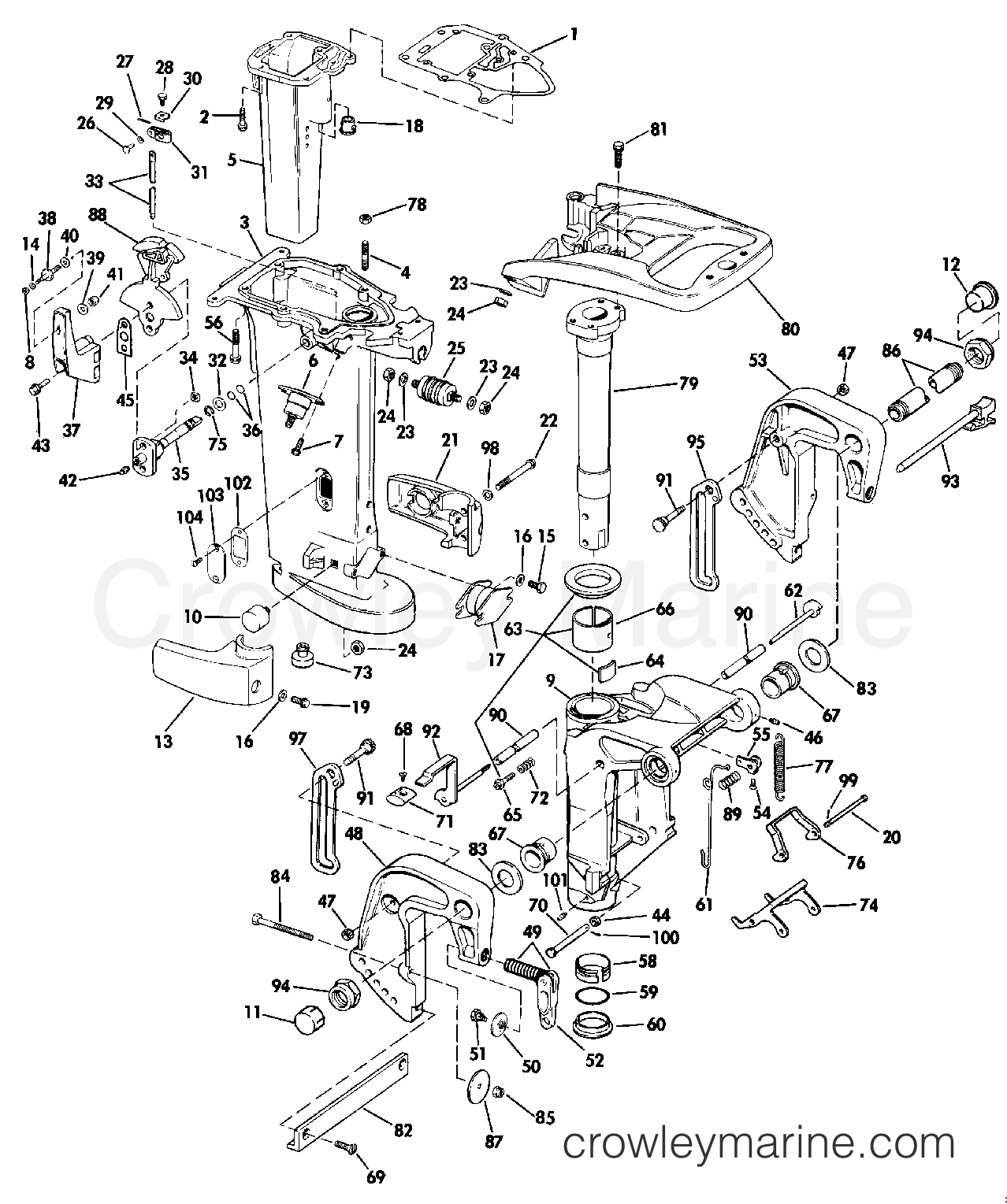 1989 Outboard 28 - VJ28ESLCEA - MIDSECTION