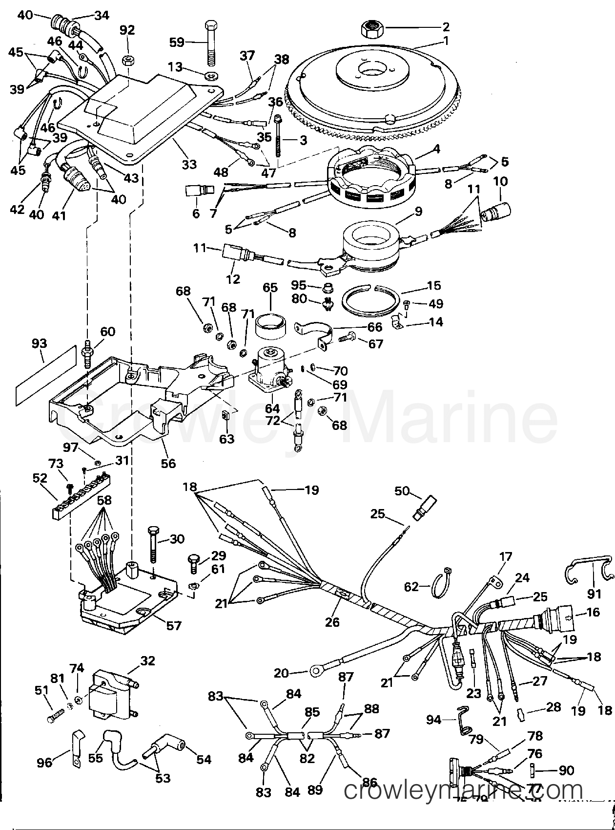 1995 Outboard 130 - J130TLEOA - IGNITION SYSTEM
