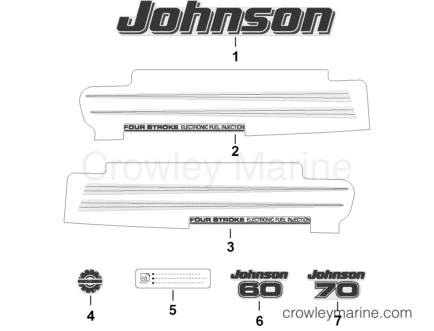 2005 Outboard 60 - BJ60PL4SOA - DECALS