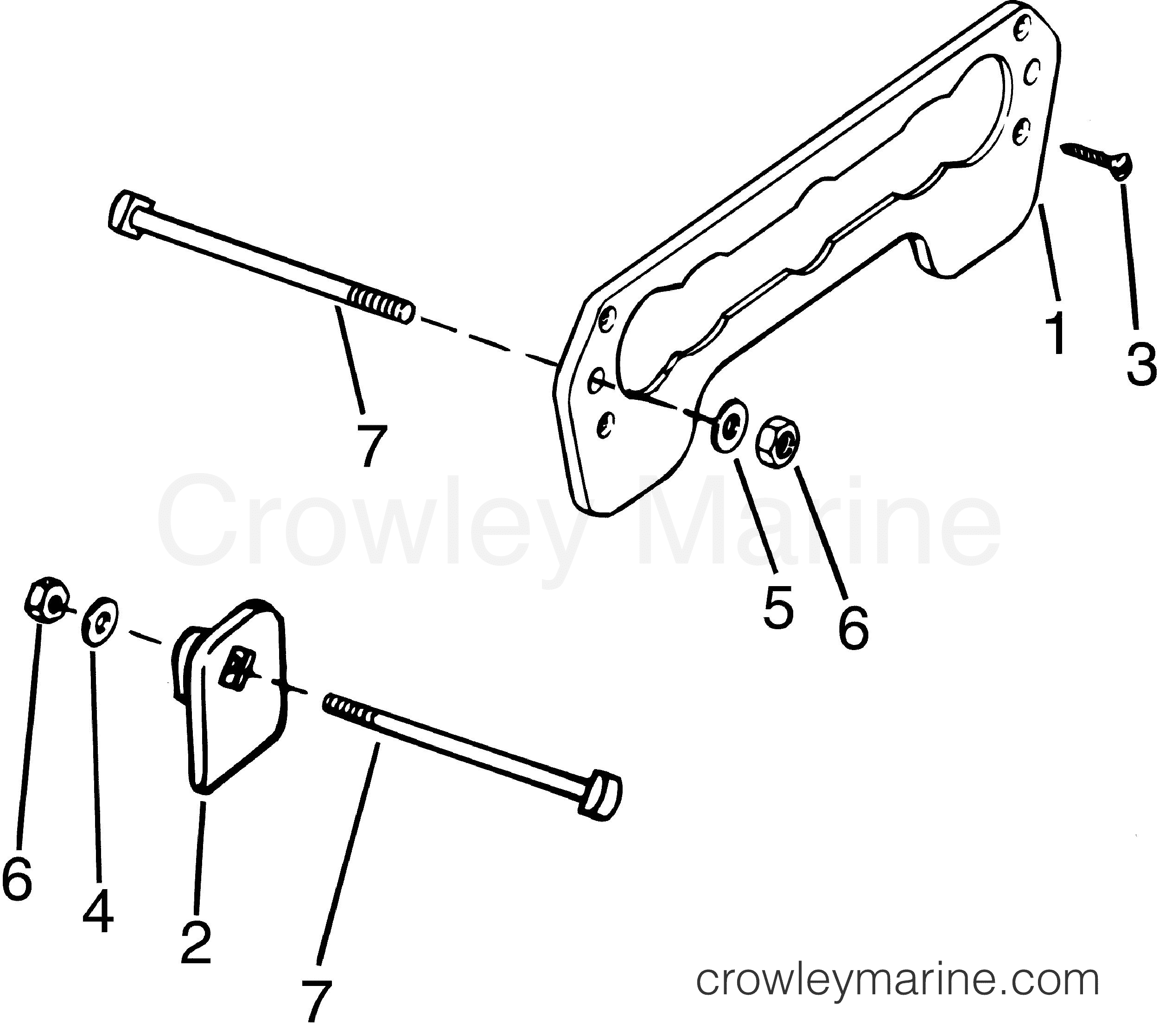 2012 Rigging Accessories - MISCELLANEOUS - TRANSOM MOUNT KIT - 40 HP MANUAL TILT MODELS (E-TEC)