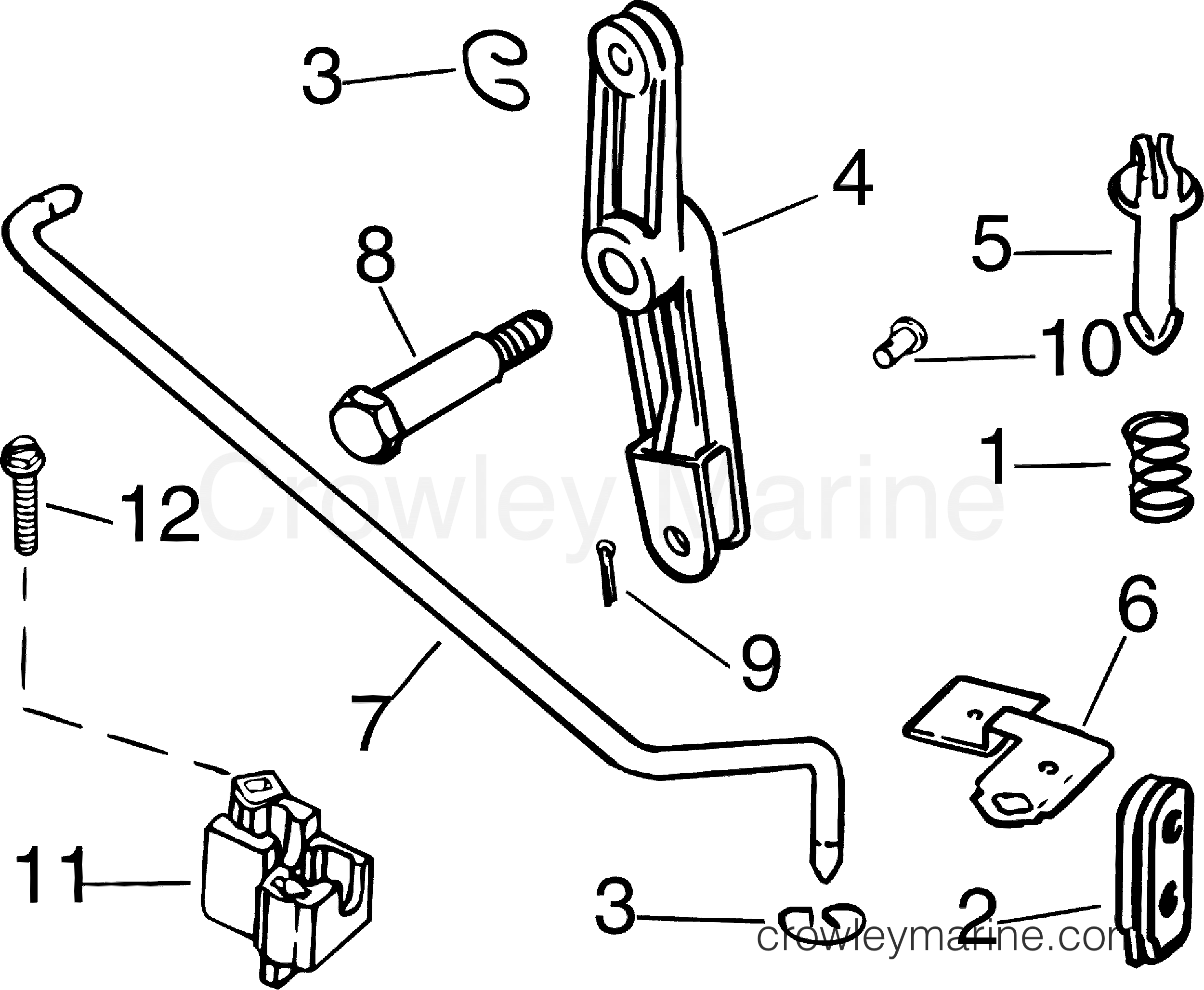 2005-2010 Rigging Accessories - Remote Controls - ADAPTER KIT - 6,8 HP (2-STROKE)