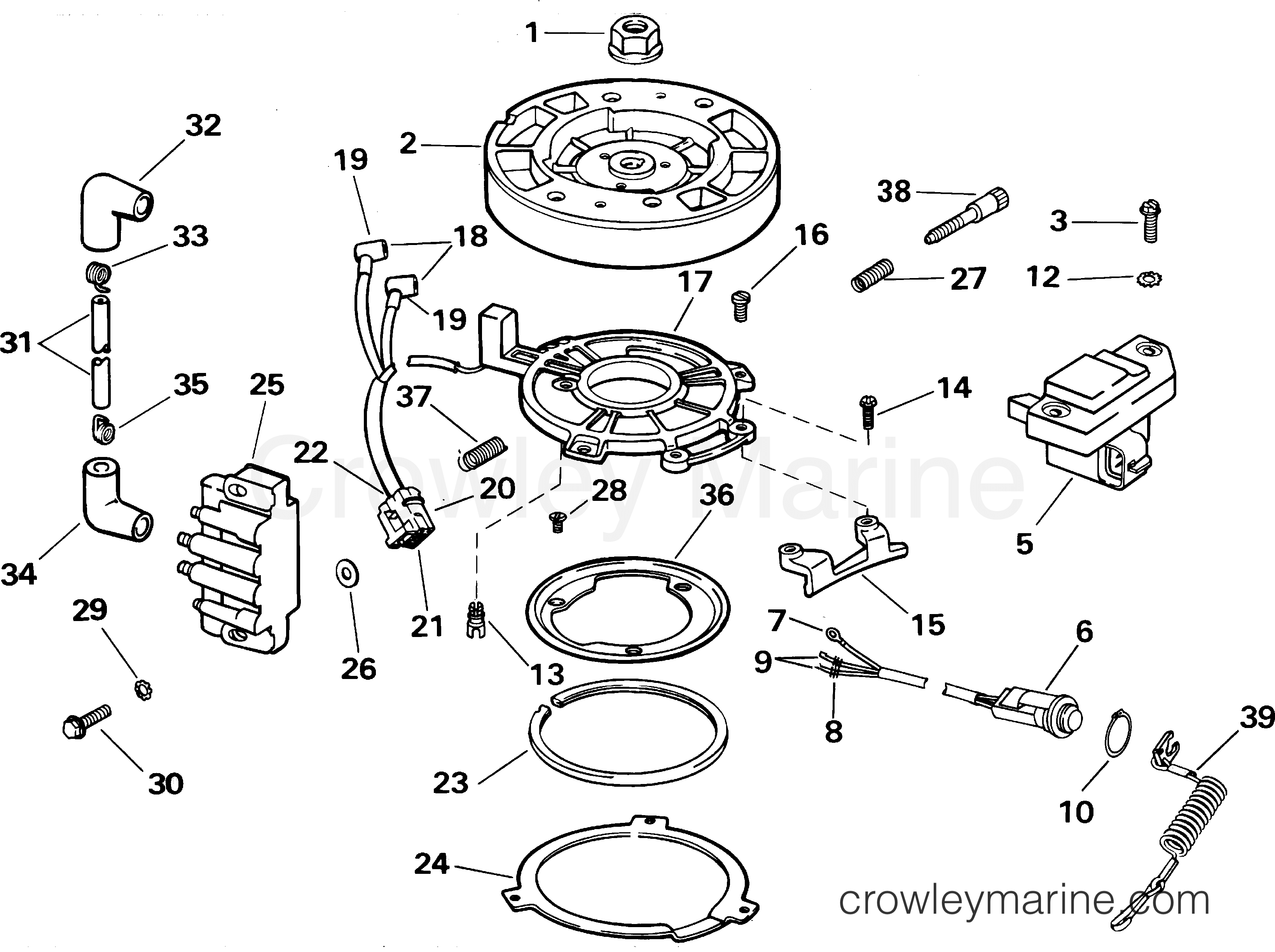 2001 Outboard 4 - J4RLSIB - IGNITION