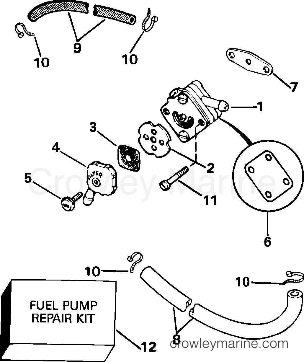 2005 Outboard 6 - J6RLSOC - FUEL PUMP