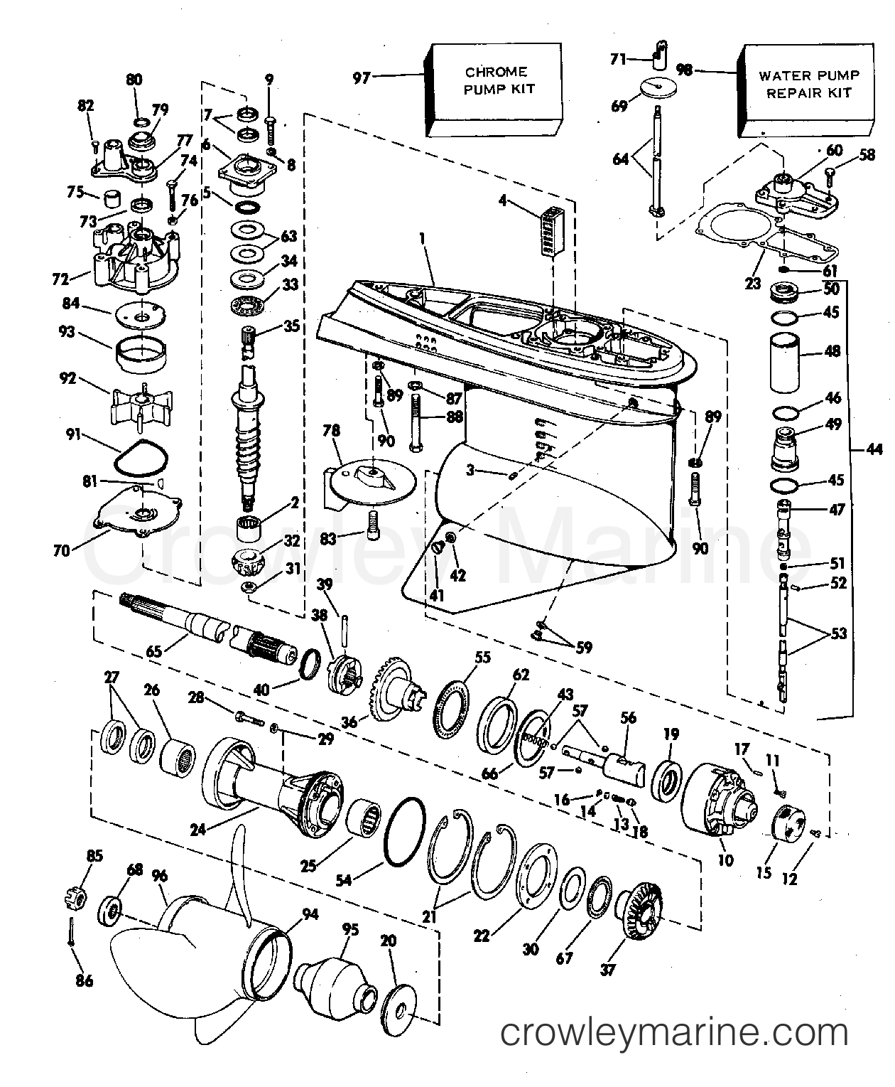 1978 Outboard 175 - 175TX78C - GEARCASE