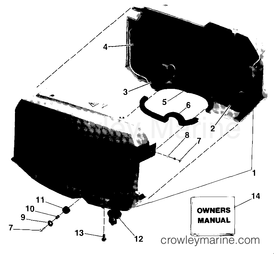 1987 Outboard 4 - E4RCUD - ENGINE COVER