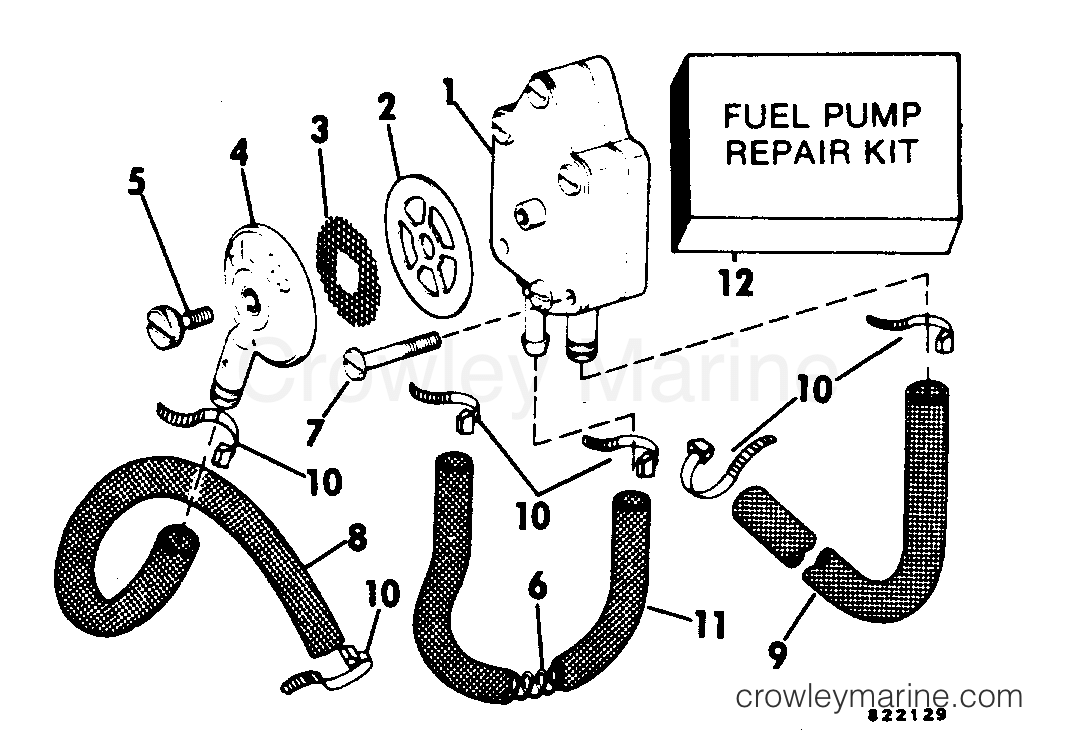 1982 Outboard 75 - E75ERCNB - FUEL PUMP