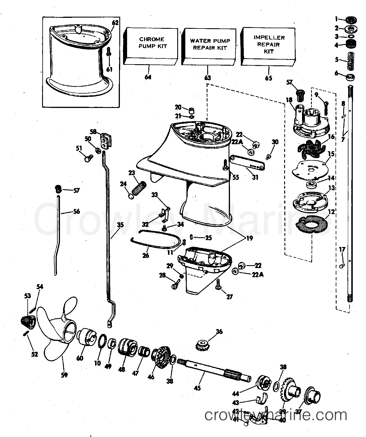 1978 Outboard 6 - 6804B - GEARCASE