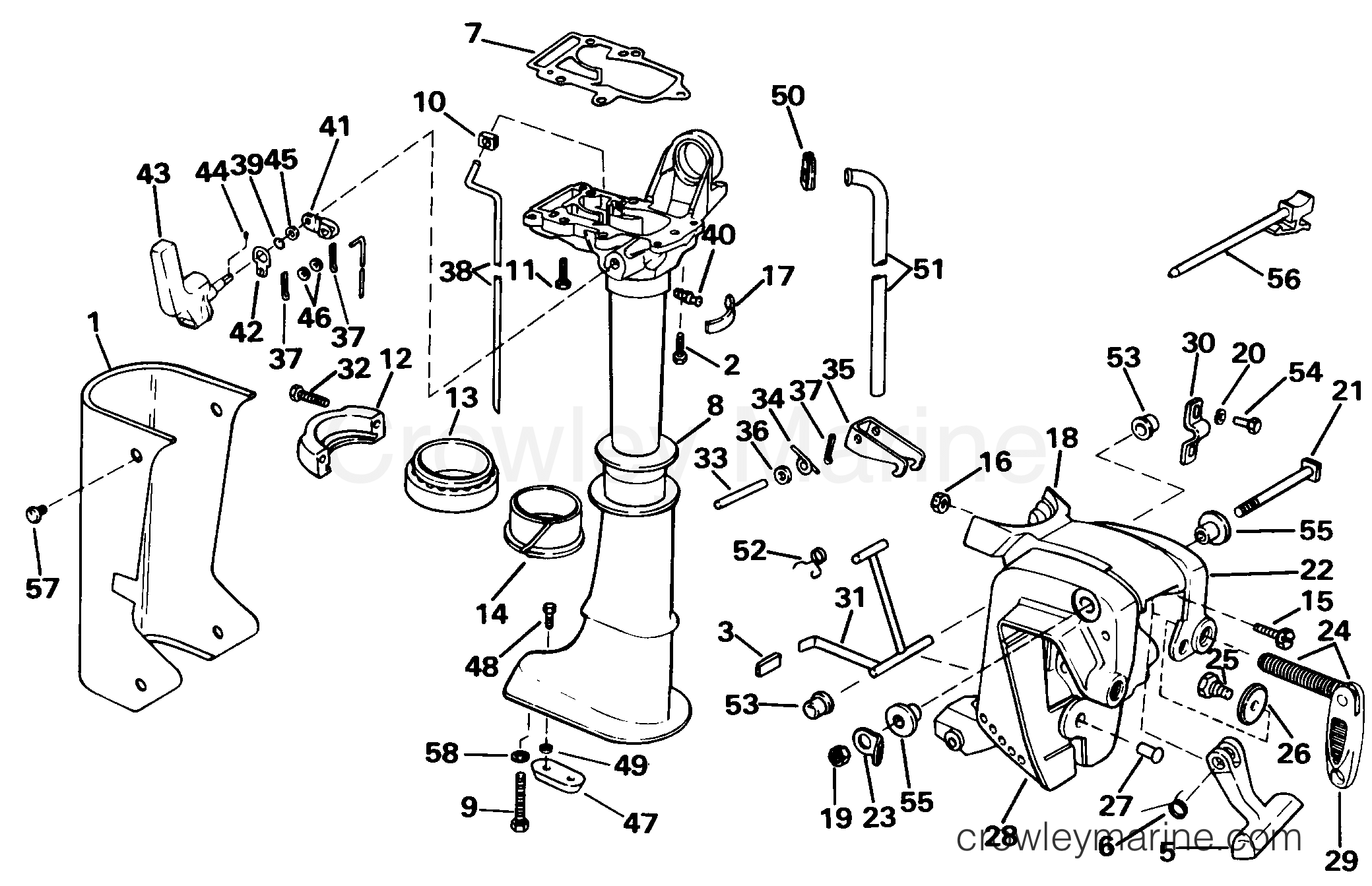 1998 Outboard 4 - J4BRECRJ - MIDSECTION