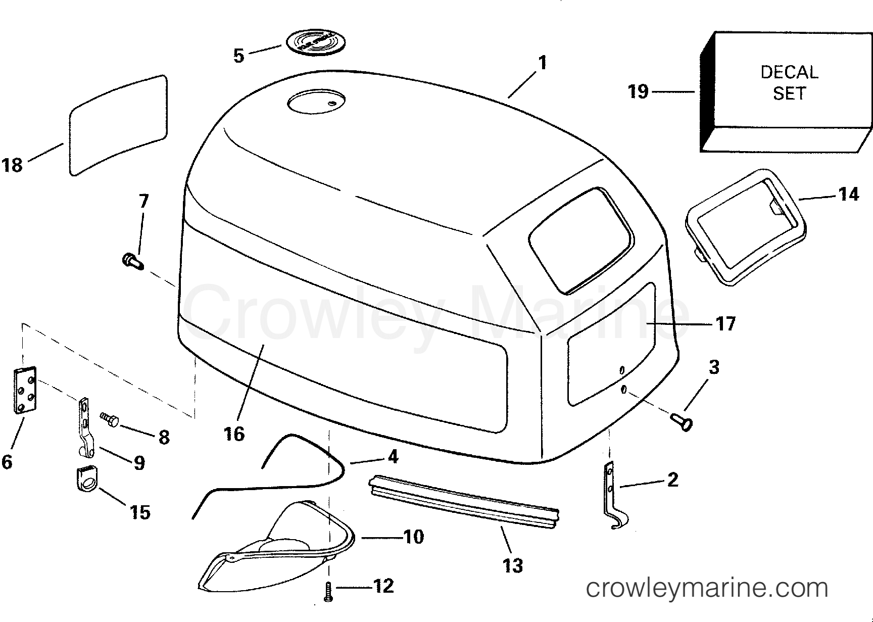 2000 Outboard 10 - E10RL4SSE - ENGINE COVER