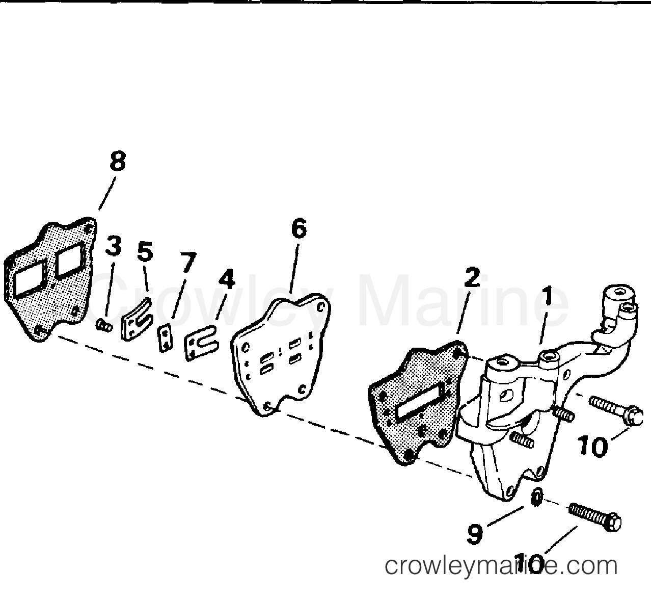 1993 Outboard 4 - E4RETB - INTAKE MANIFOLD