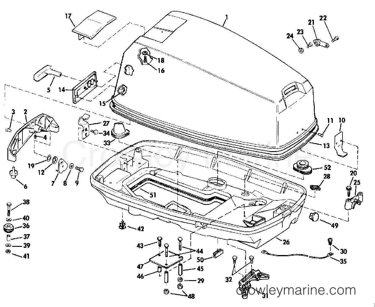 1986 Outboard 40 - E40RWCDB - ENGINE COVER