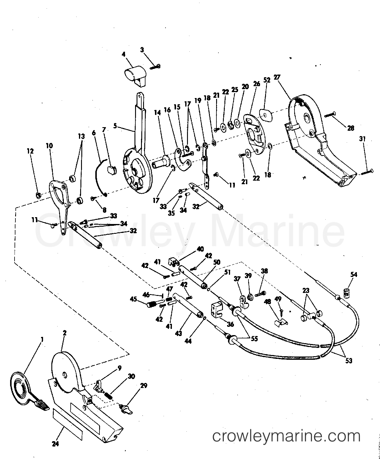1977 Rigging Accessories - Remote Controls - SINGLE LEVER REMOTE CONTROL