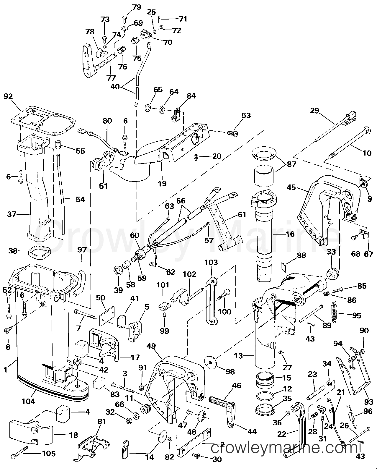 1987 Outboard 15 - J15ECUD - MIDSECTION (10SEL ONLY)