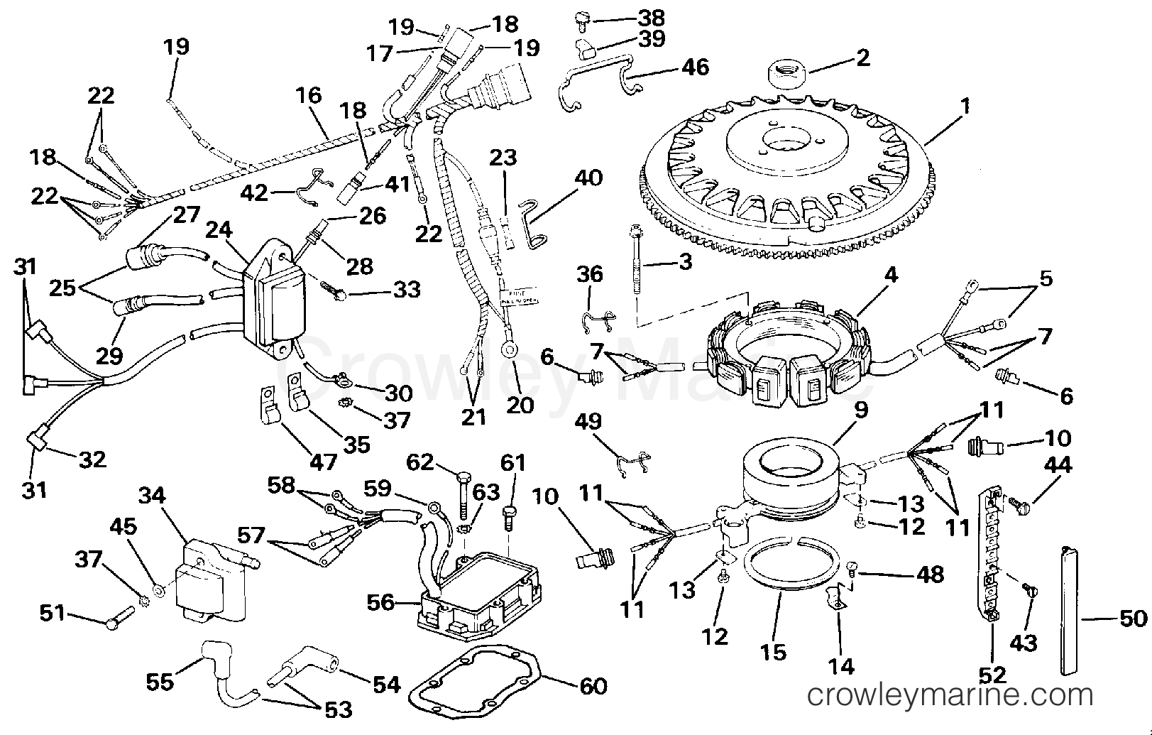 1987 Outboard 150 - J150STLCUR - IGNITION SYSTEM