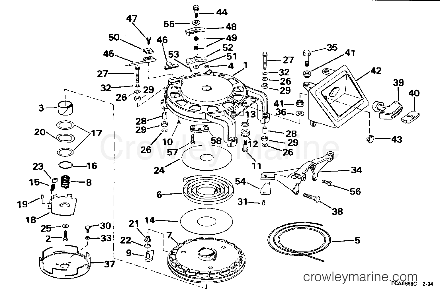 1996 Outboard 65 - SJ65RSYM - REWIND STARTER