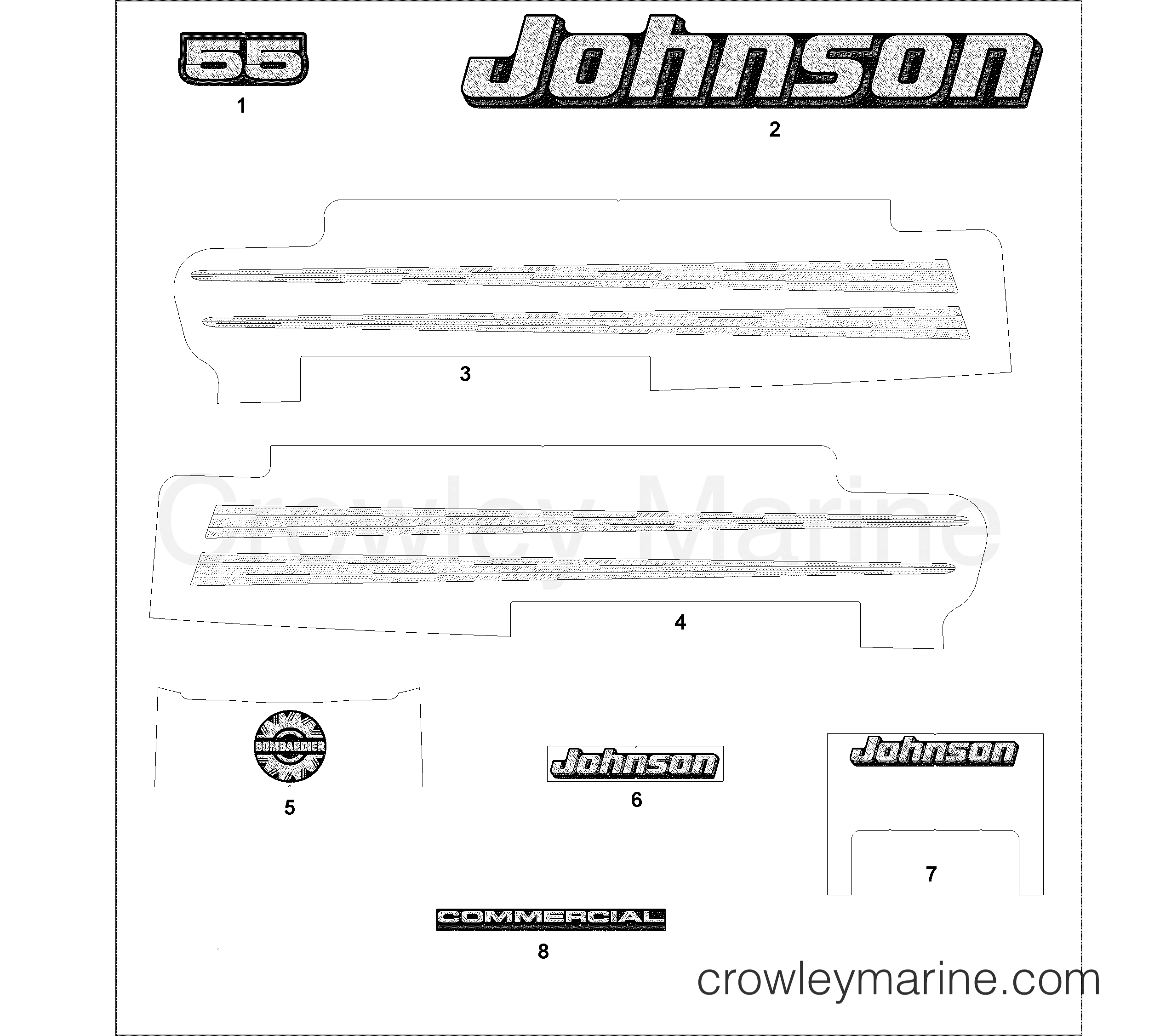 2004 Outboard 55 - J55WRYSRM - DECALS