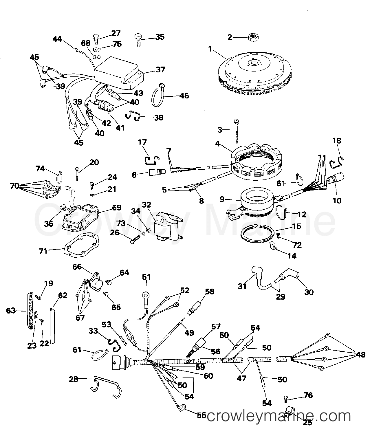 1995 Outboard 115 - J115TLEOR - IGNITION SYSTEM