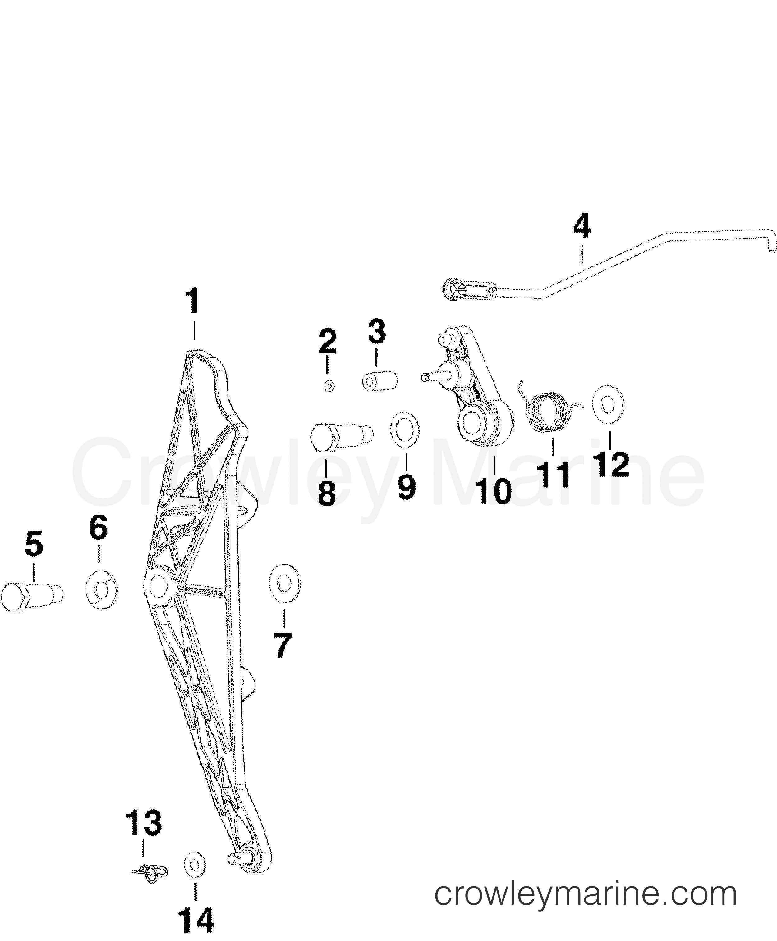 AA Outboard 200 - 3.3L - E200HSLAAA - THROTTLE LINKAGE