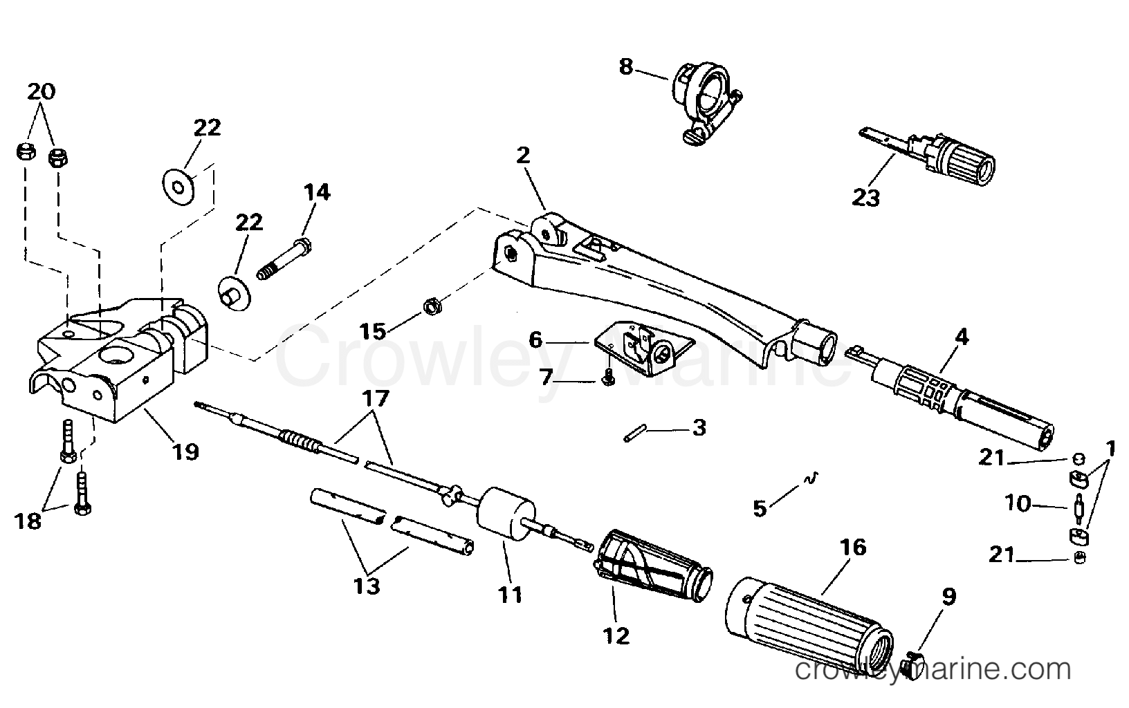 1996 Outboard 40 - SJ40RSLZ - STEERING & SHIFT HANDLE