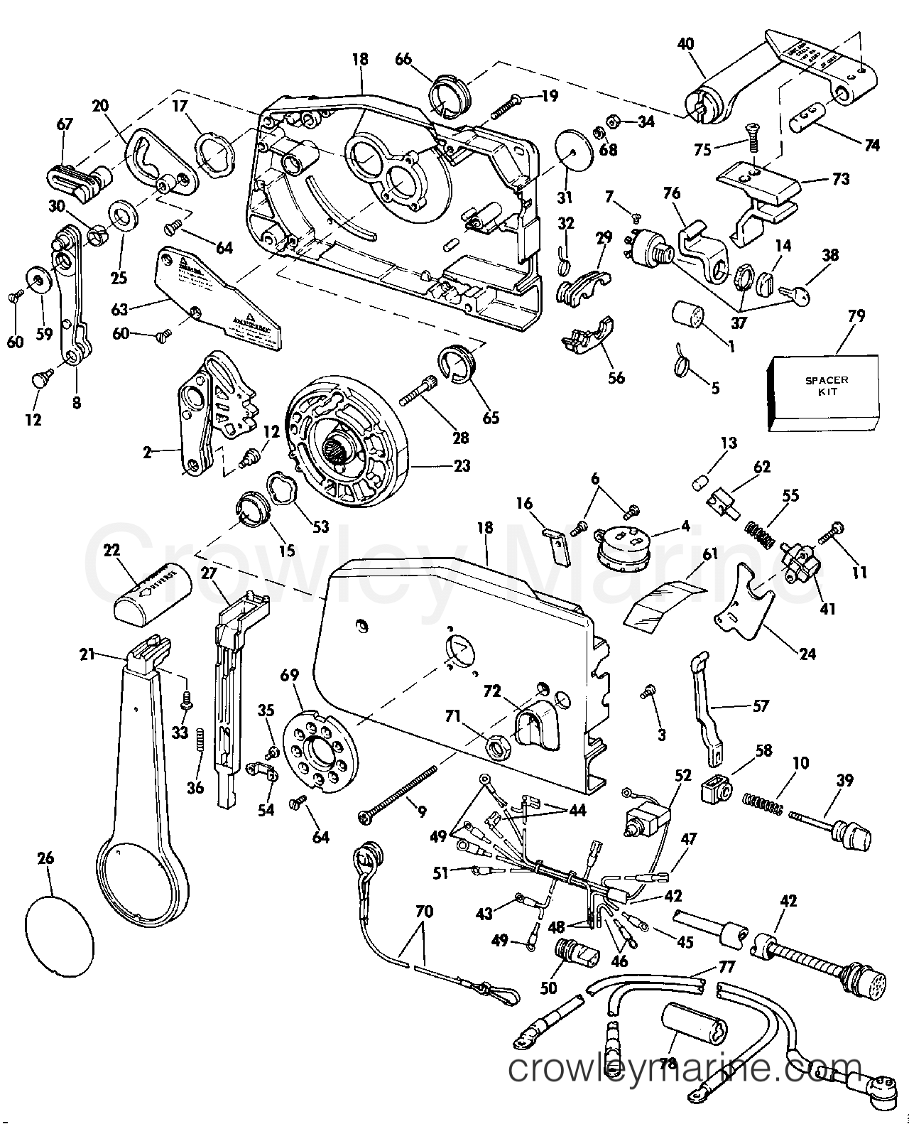 1984 Outboard 30 - E30ECRR - REMOTE CONTROL