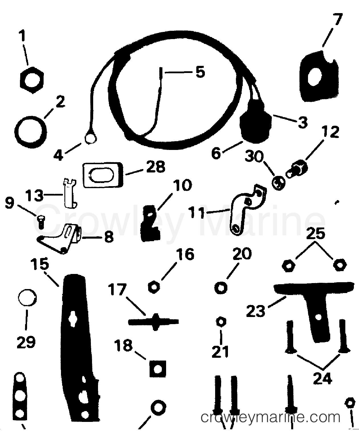1993 Rigging Accessories - Remote Controls - REMOTE CONTROL ADAPTER KIT 20 THRU 35