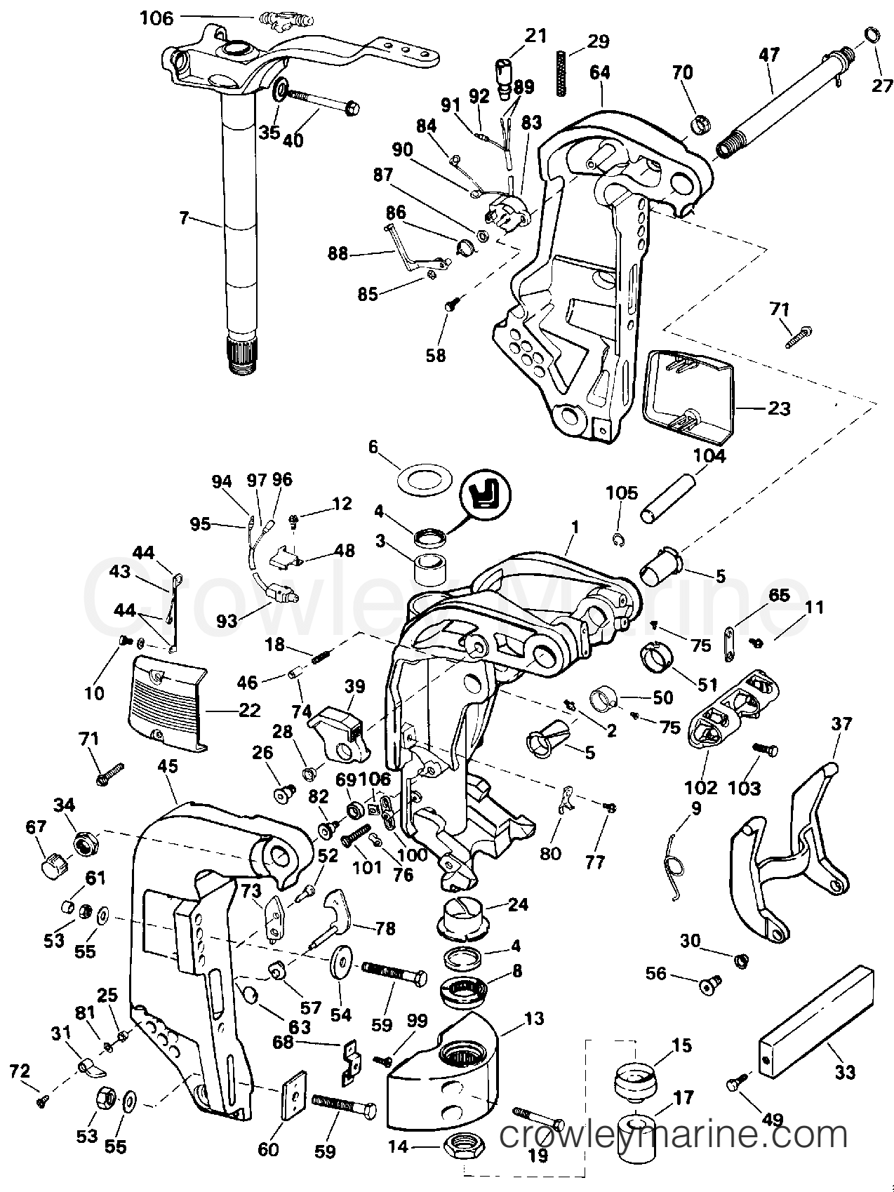 1991 Outboard 175 - J175EXEIS - MIDSECTION