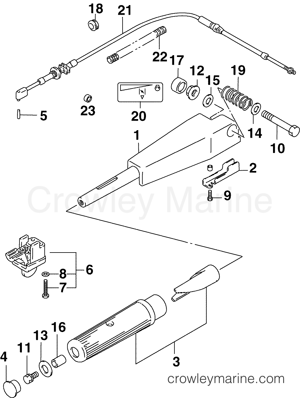 2004 Outboard 10 - J10EL4SRC - STEERING  HANDLE