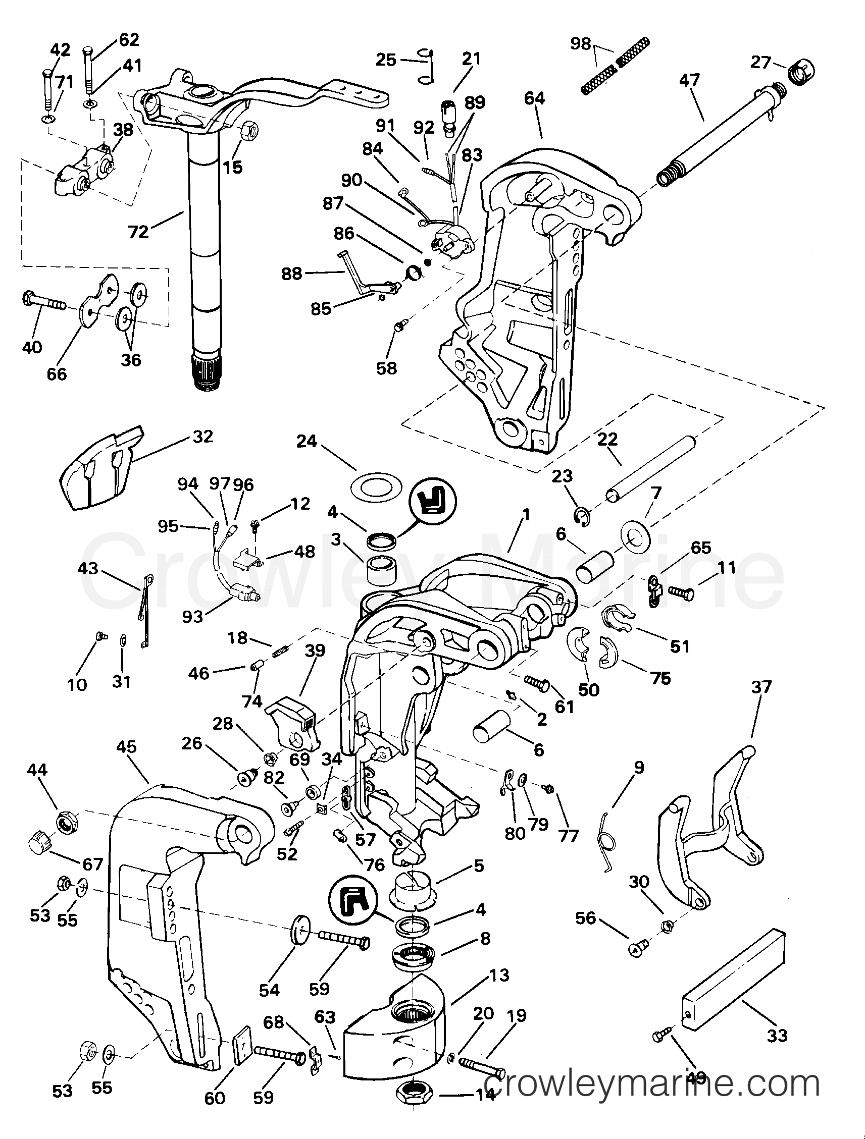 2000 Outboard 70 - J70PLSSD - MIDSECTION