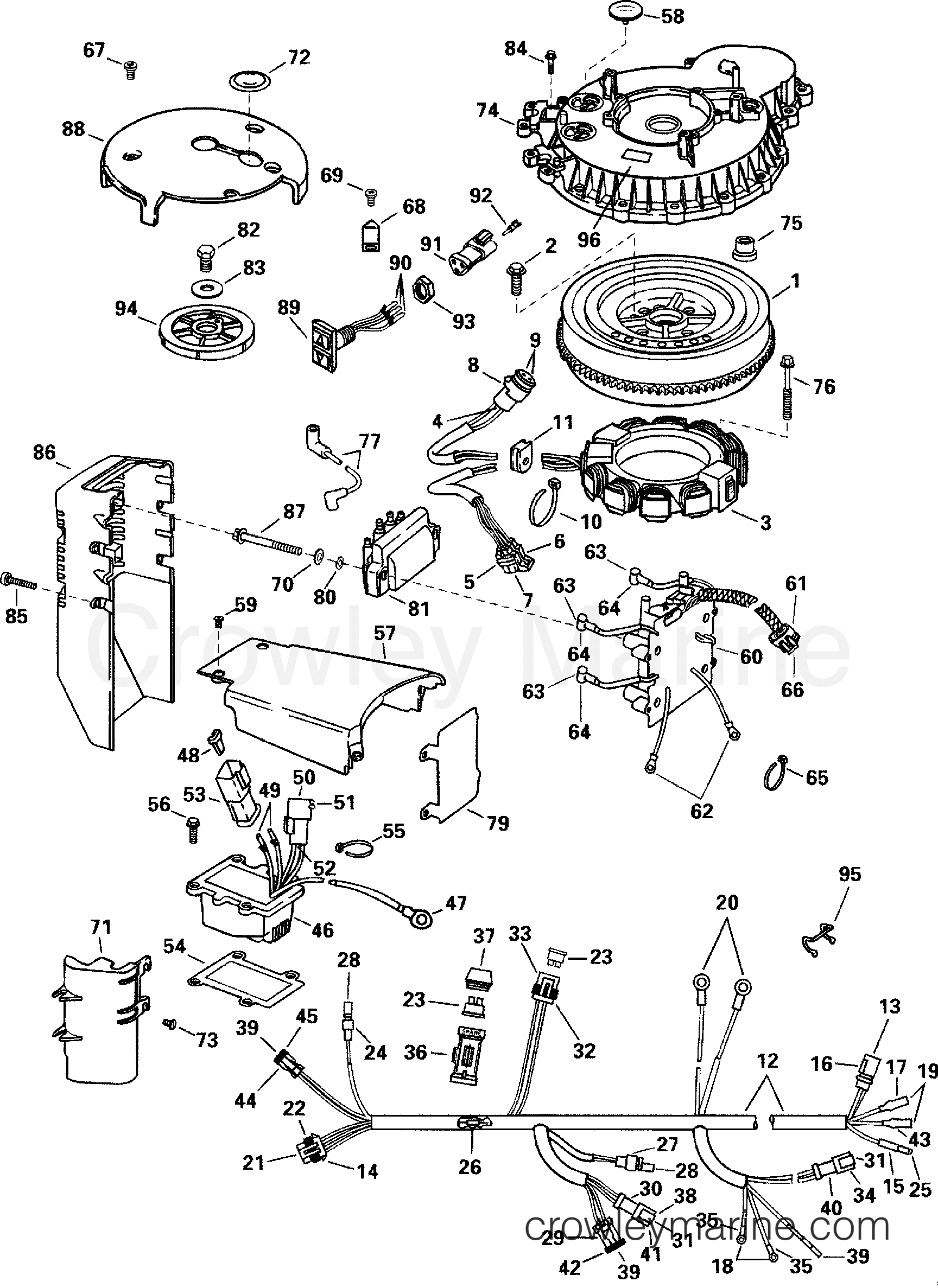 2000 Outboard 90 - BJ90PLSSE - IGNITION SYSTEM