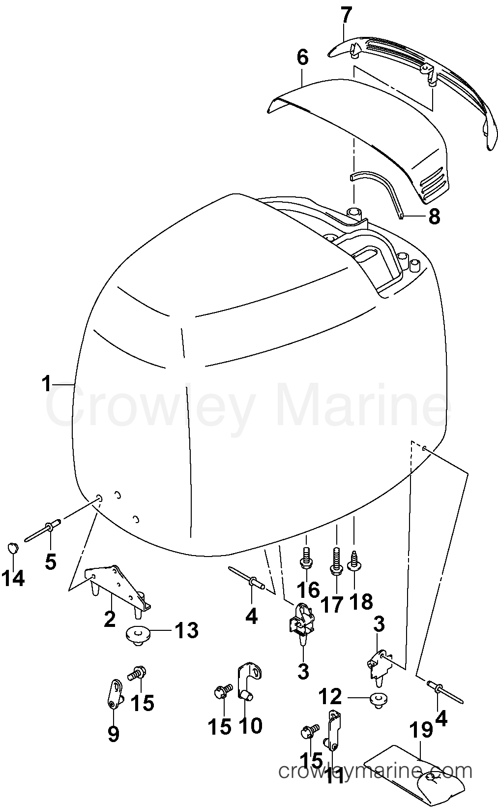 2006 Outboard 90 - J90PL4SDA - ENGINE COVER
