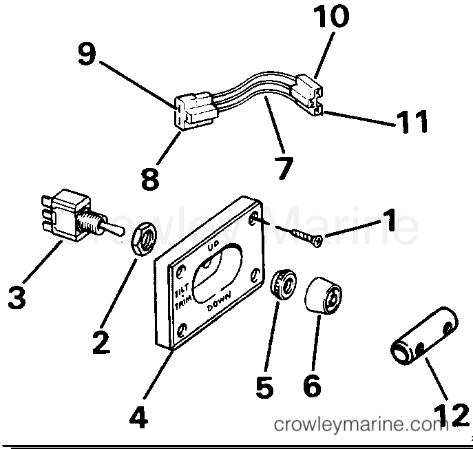 1988 Rigging Accessories - Miscellaneous - TRIM/TILT SWITCH CONVERSION KIT-DUAL ENGINE
