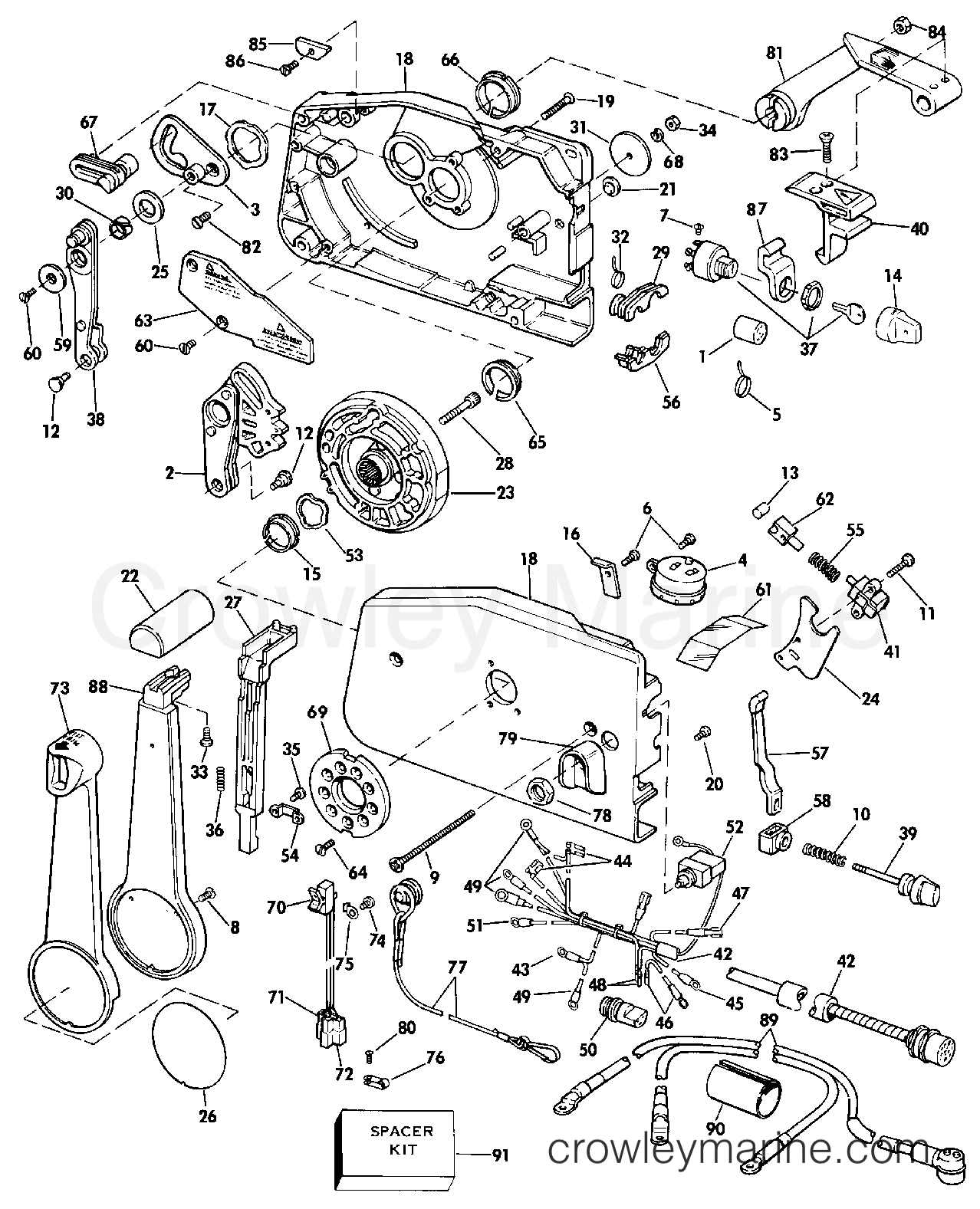 1987 Outboard 140 - J140TXCUA - REMOTE CONTROL