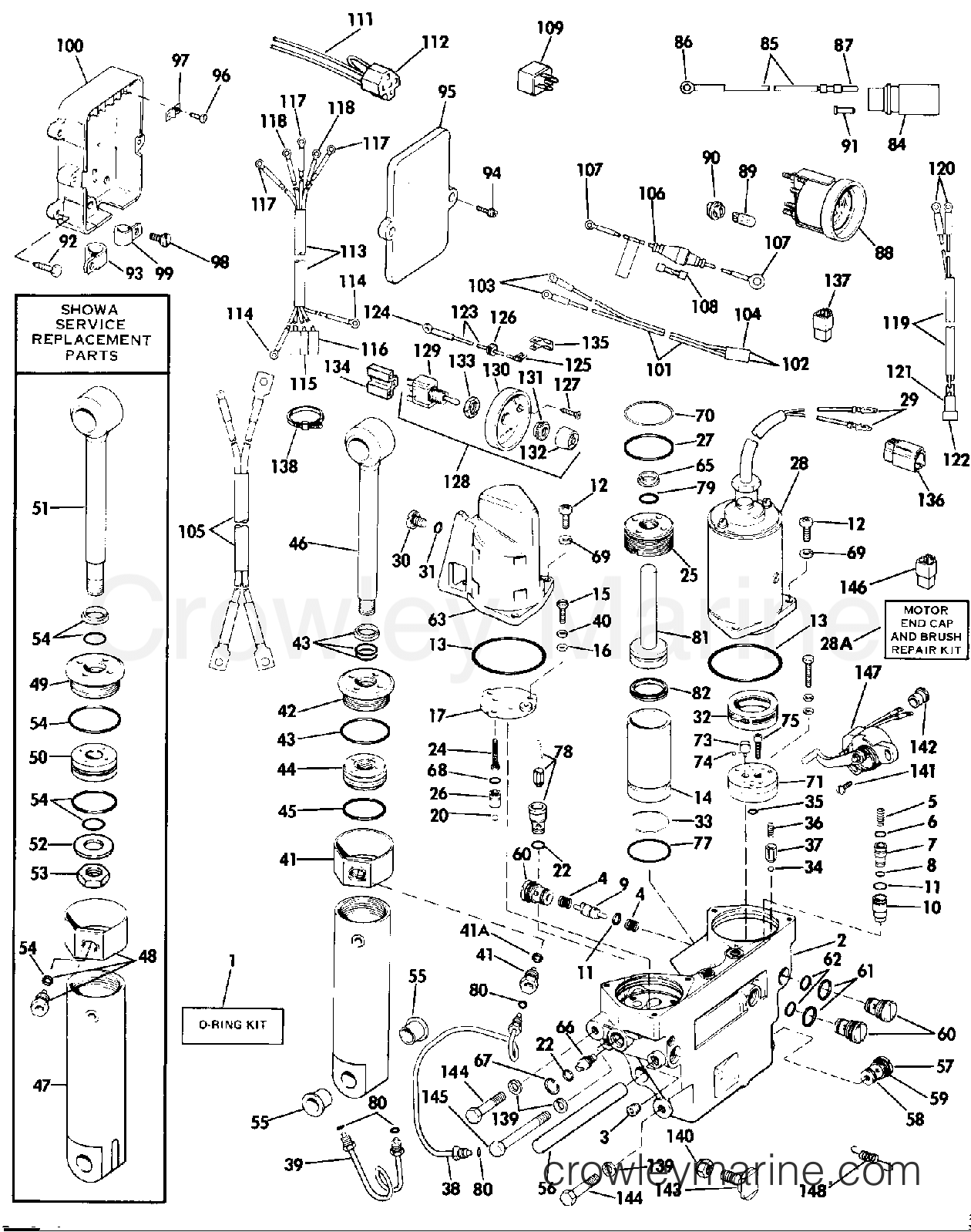 1987 Rigging Parts Accessories - Power Trim & Tilt - POWER TRIM/TILT 60 THRU 110