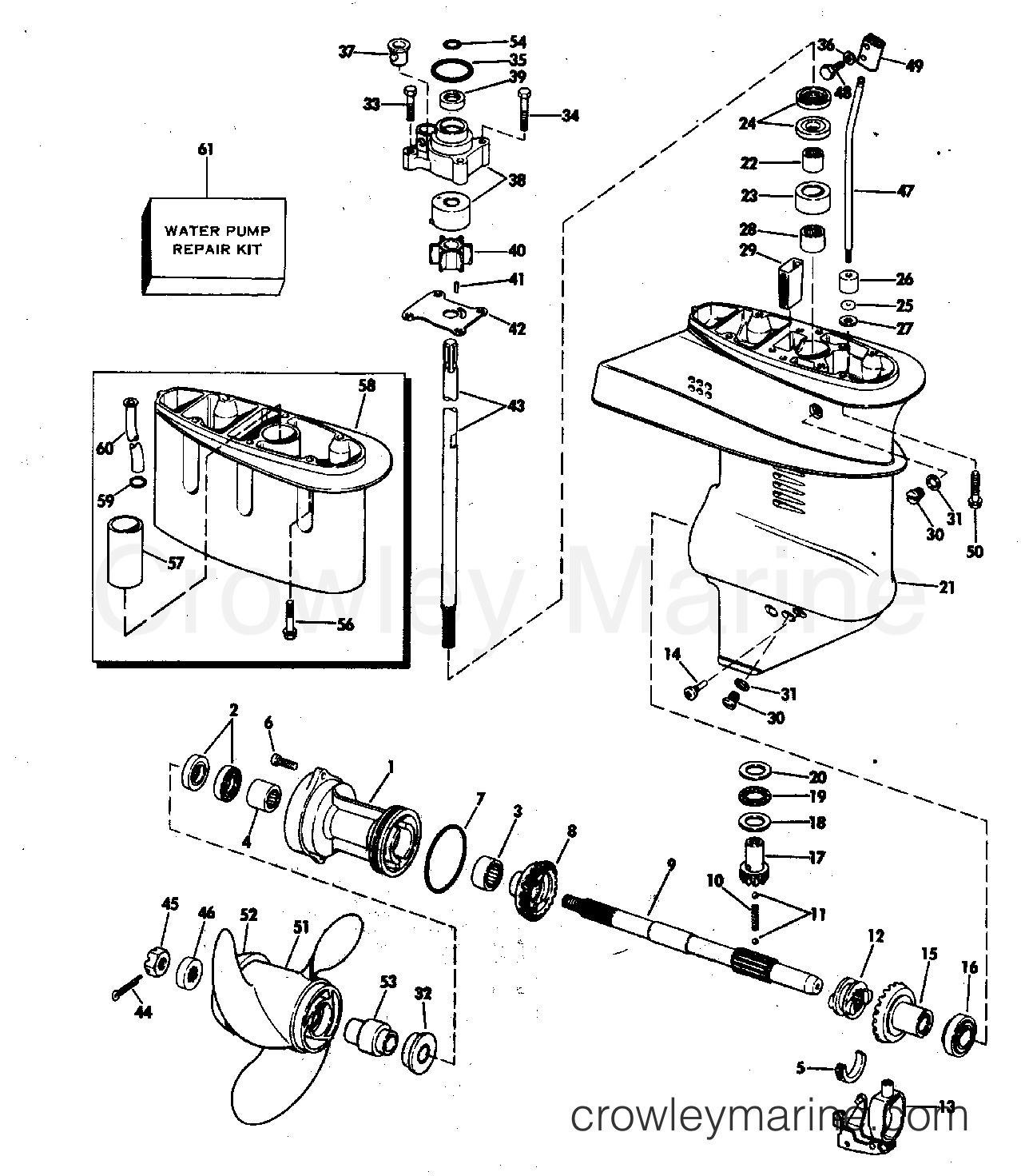 1976 Outboard 15 - 15RL76A - GEARCASE