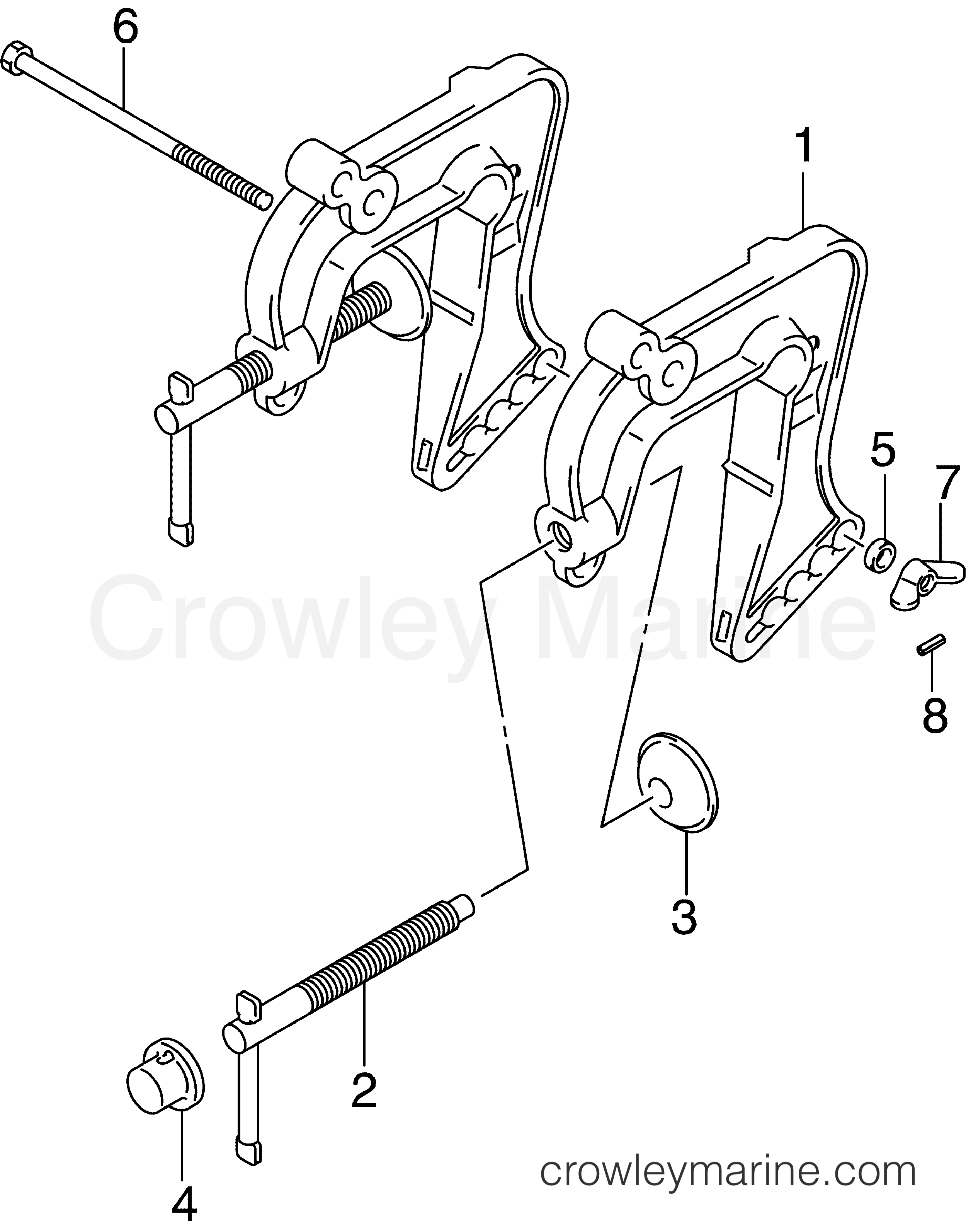 2006 Outboard 2.5 - J2R4SDS - STERN BRACKET