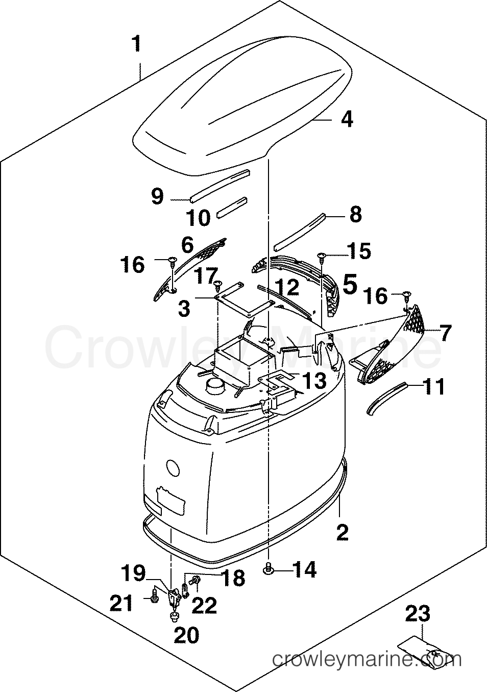 2005 Outboard 200 - BJ200X4SO - ENGINE COVER