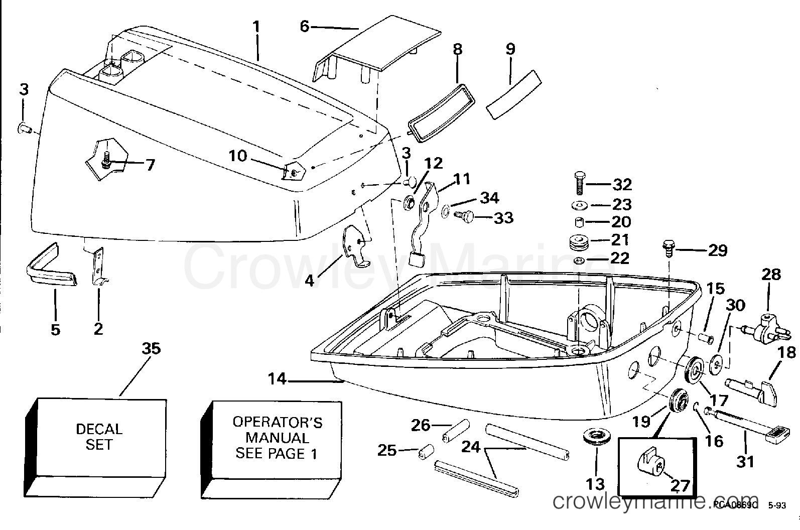 1994 Outboard 4 - J4RDHERE - ENGINE COVER
