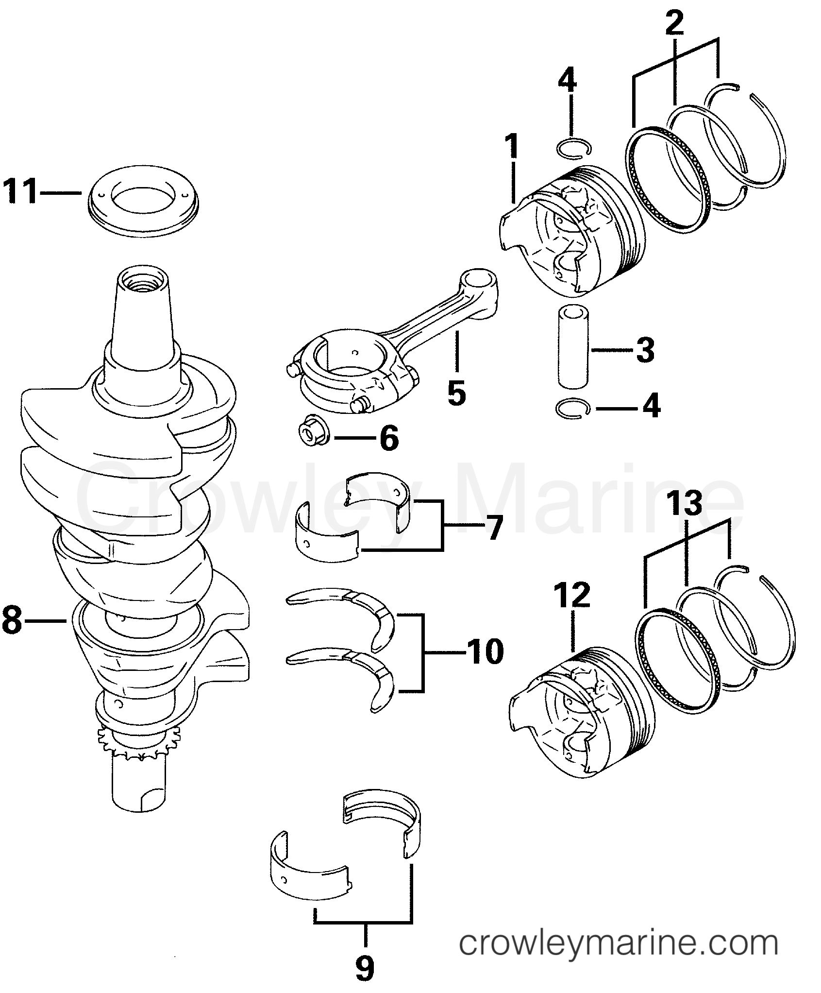 2000 Outboard 30 - E30TE4SSS - CRANKSHAFT