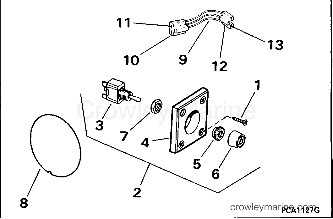 1992 Rigging Parts Accessories - Power Trim & Tilt - TRIM/TILT SWITCH CONVERSION KIT