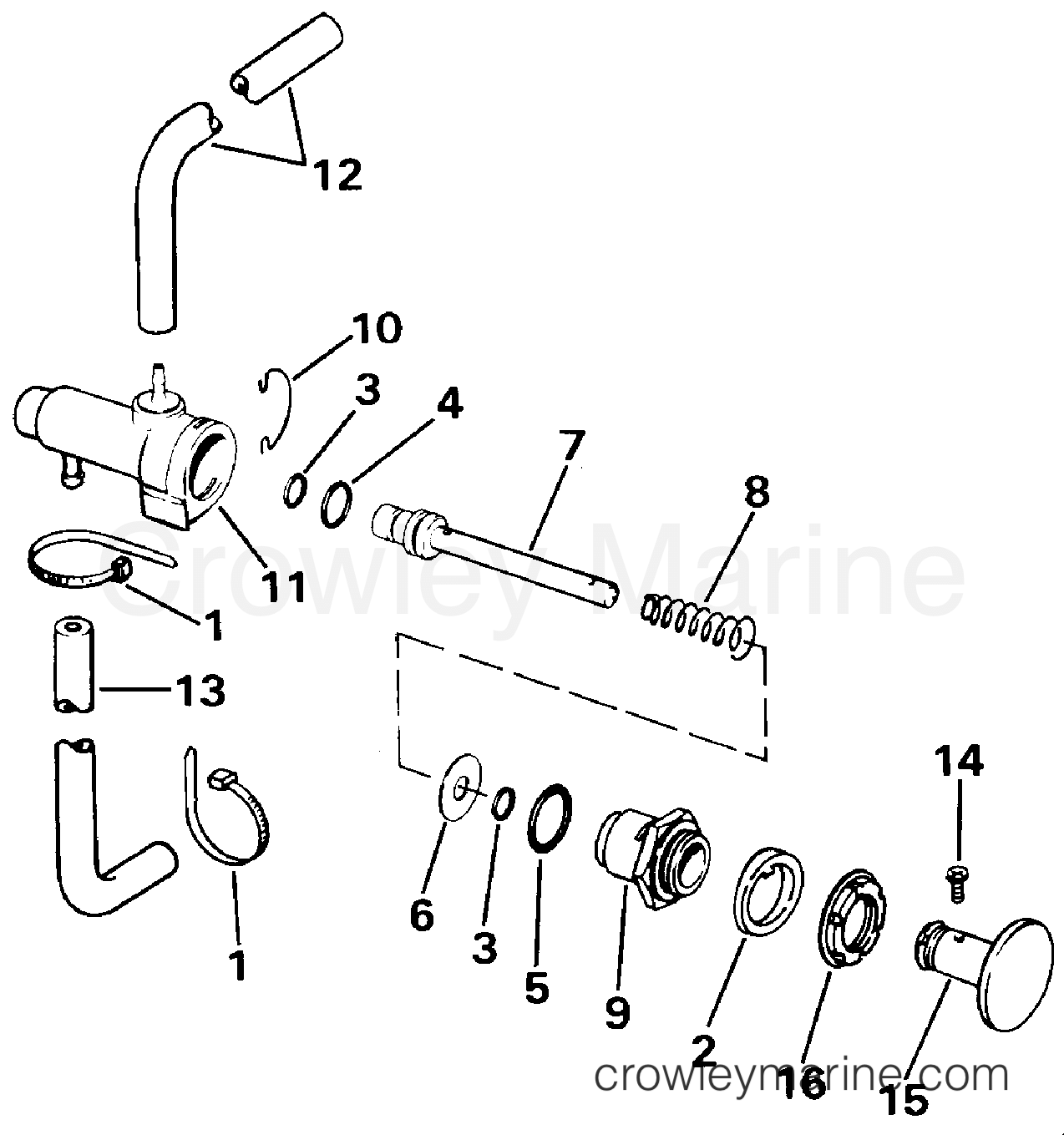 1984 Outboard 25 - J25TECRD - MANUAL PRIMER SYSTEM