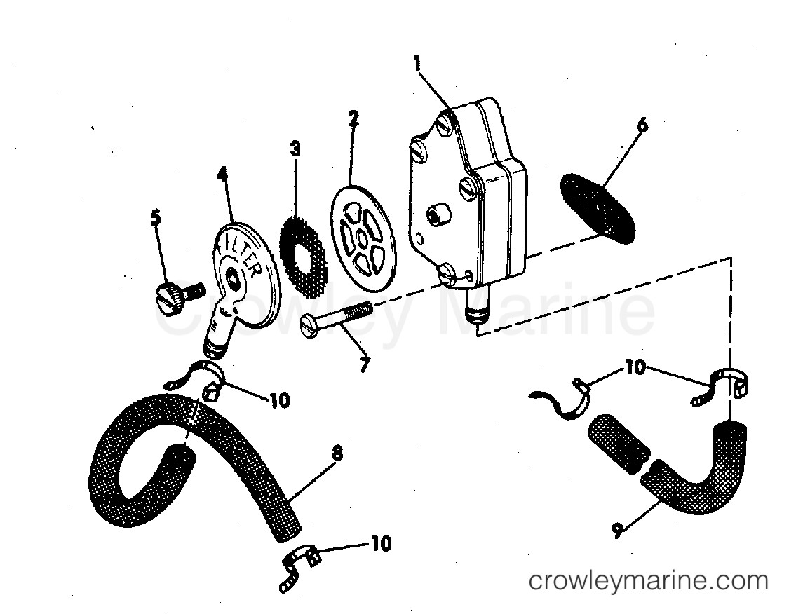 1976 Outboard 55 - 55E76E - FUEL PUMP