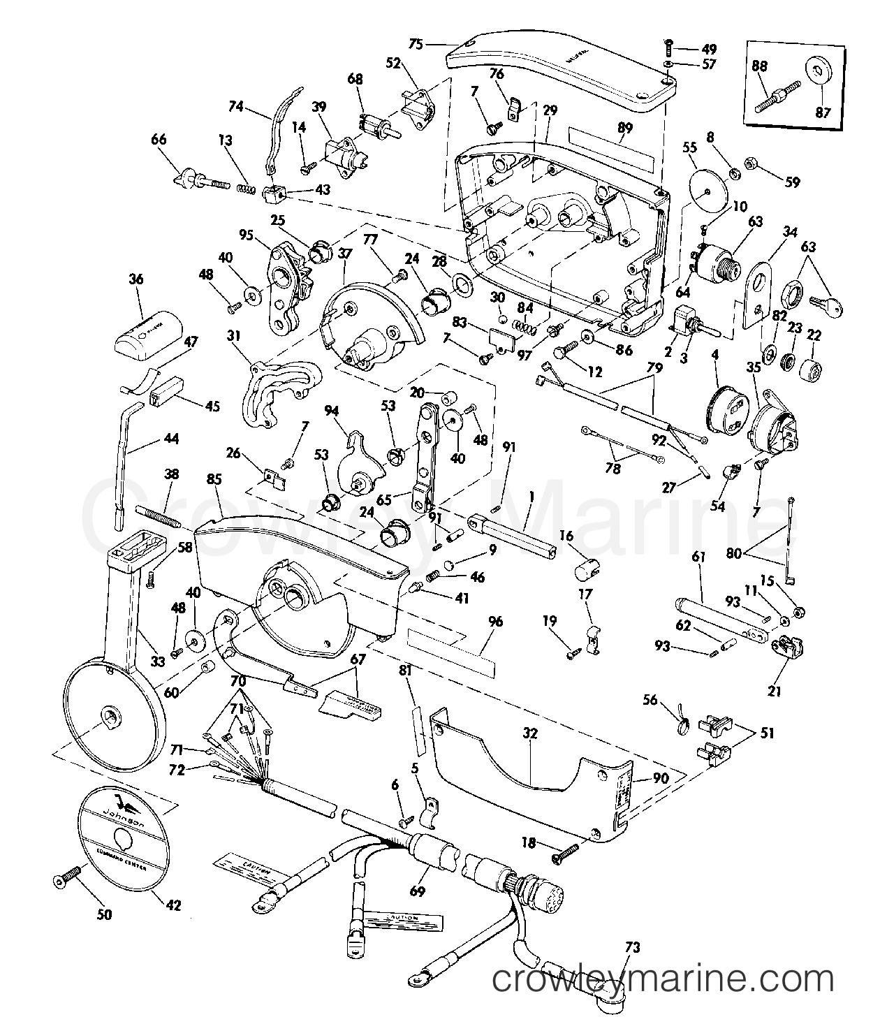 1975 Outboard 115 - 115ESL75E - REMOTE CONTROL