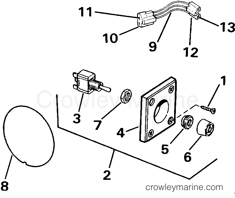 1991 Rigging Accessories - Miscellaneous - TRIM/TILT SWITCH CONVERSION KIT