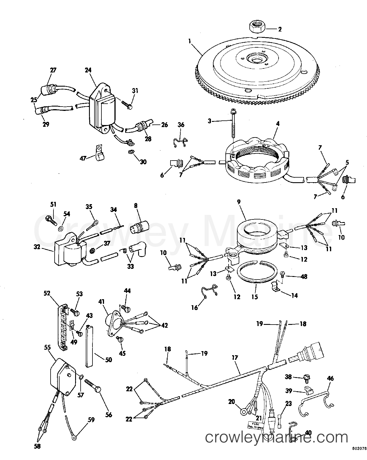 1980 Outboard 200 - J200TXCSF - IGNITION SYSTEM