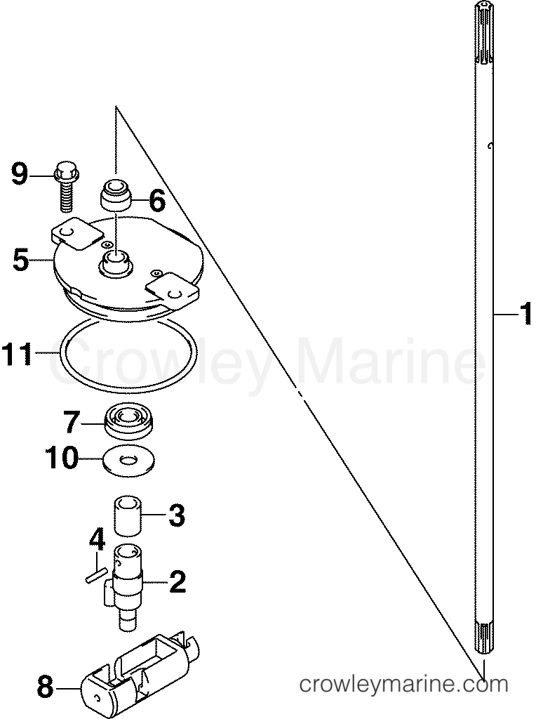 2005 Outboard 200 - BJ200X4SO - SHIFT ROD