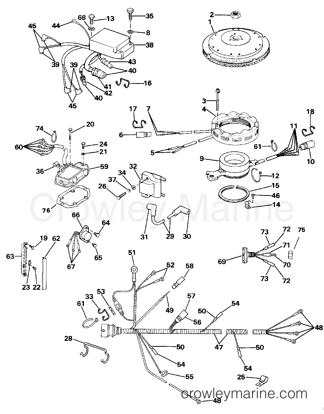 1989 Outboard 110 - TJ110TXCEM - IGNITION SYSTEM