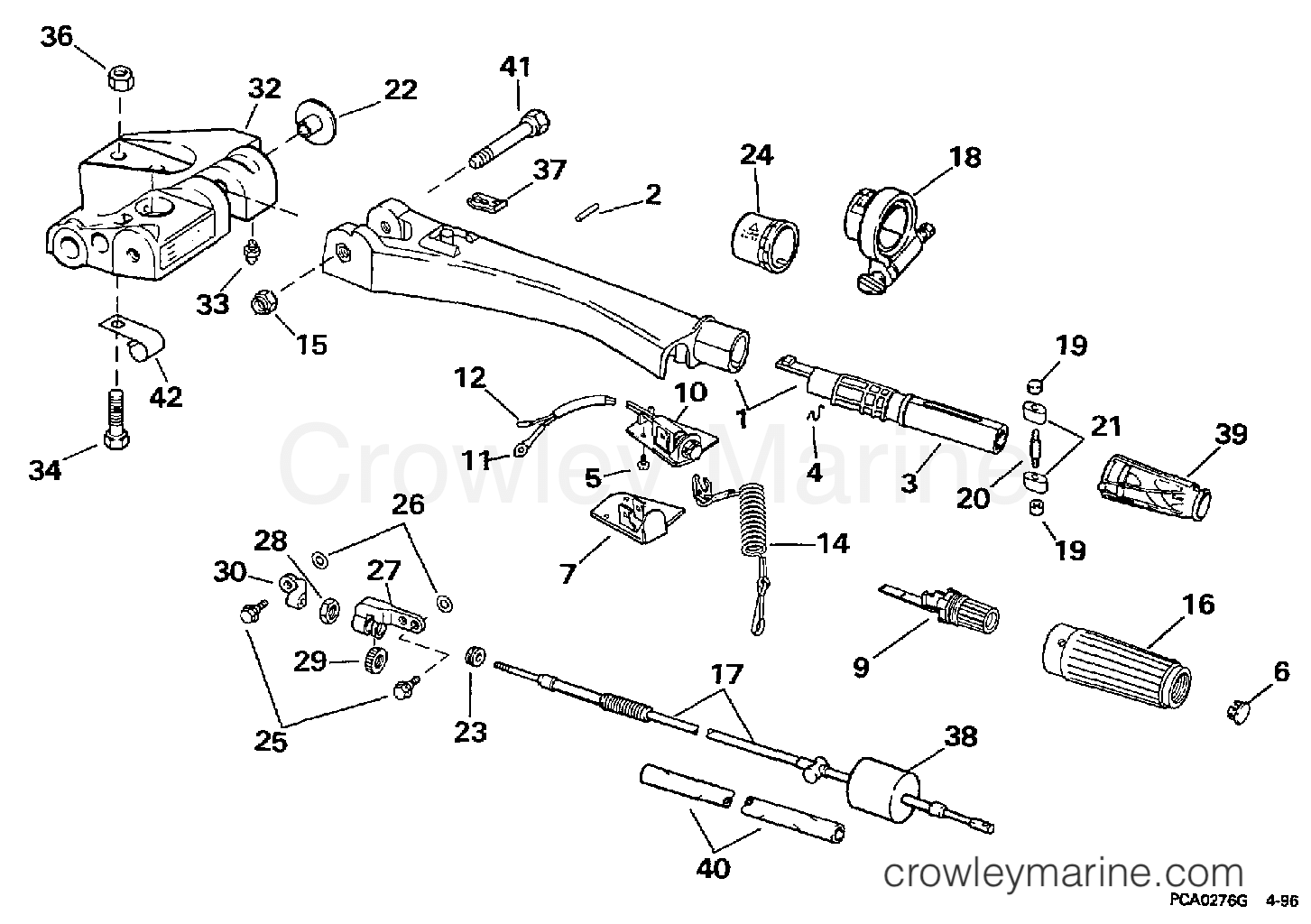1997 Outboard 45 - E45RCLEUC - STEERING HANDLE